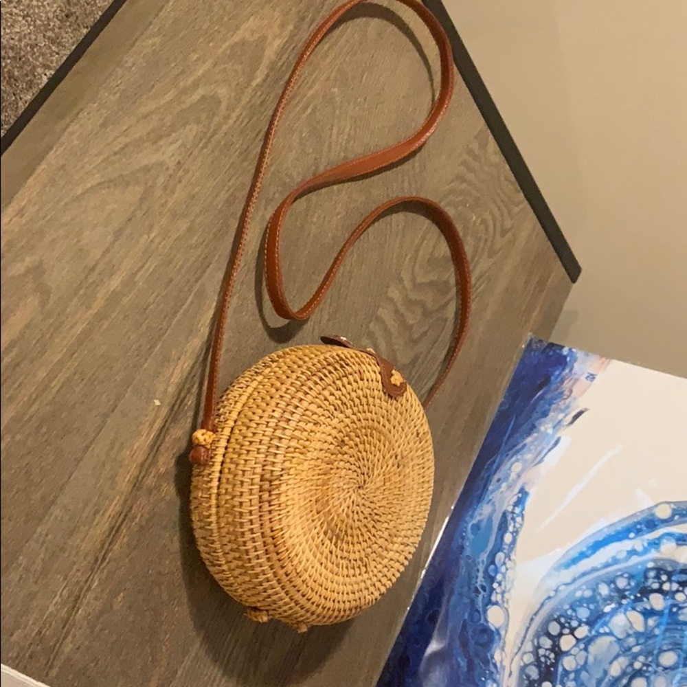 Crossbody rattan bag